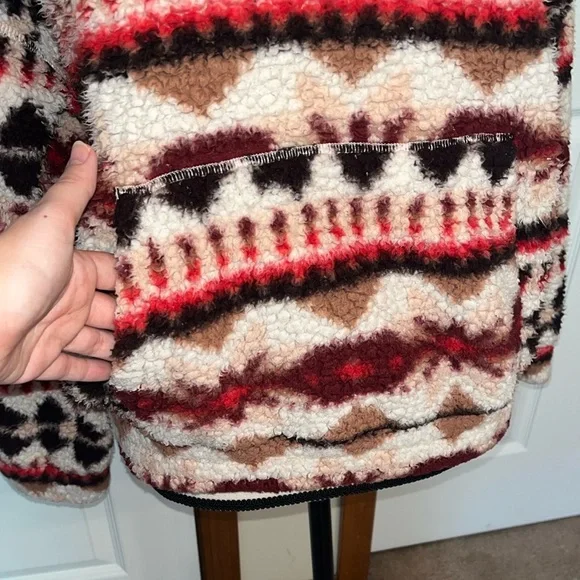Aerie Printed Sherpa Pullover - Picture 3 of 9